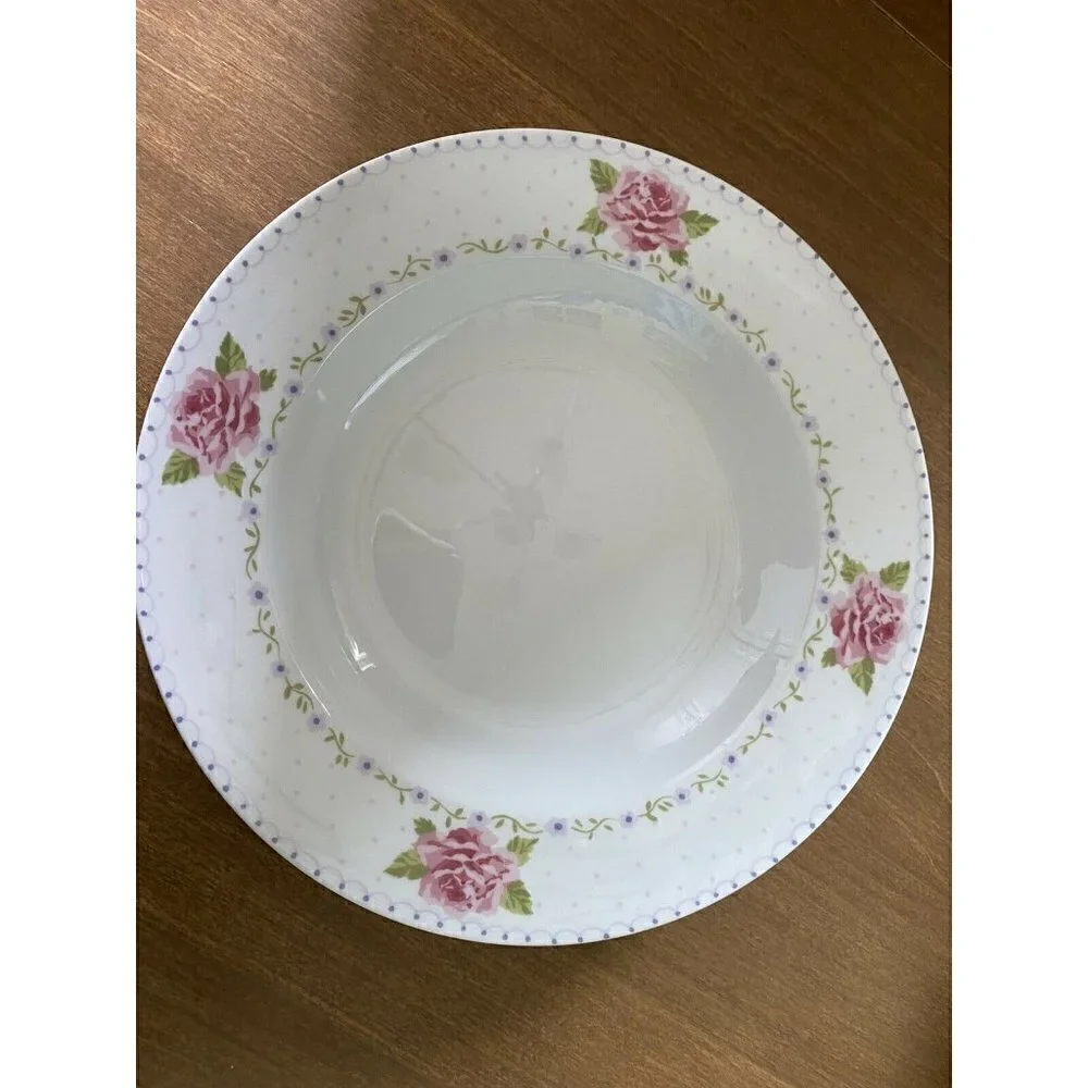 3 Laura‎ Ashley Rimmed Soup Bowl LIDIA Roses